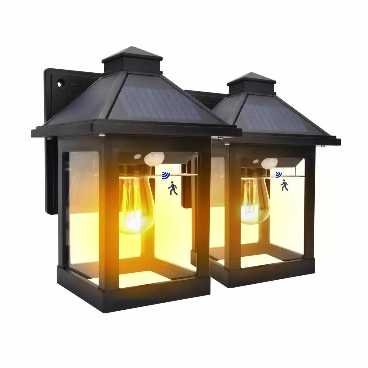 2 Pack Solar Wall Light Outdoor Garden Security - Image 1