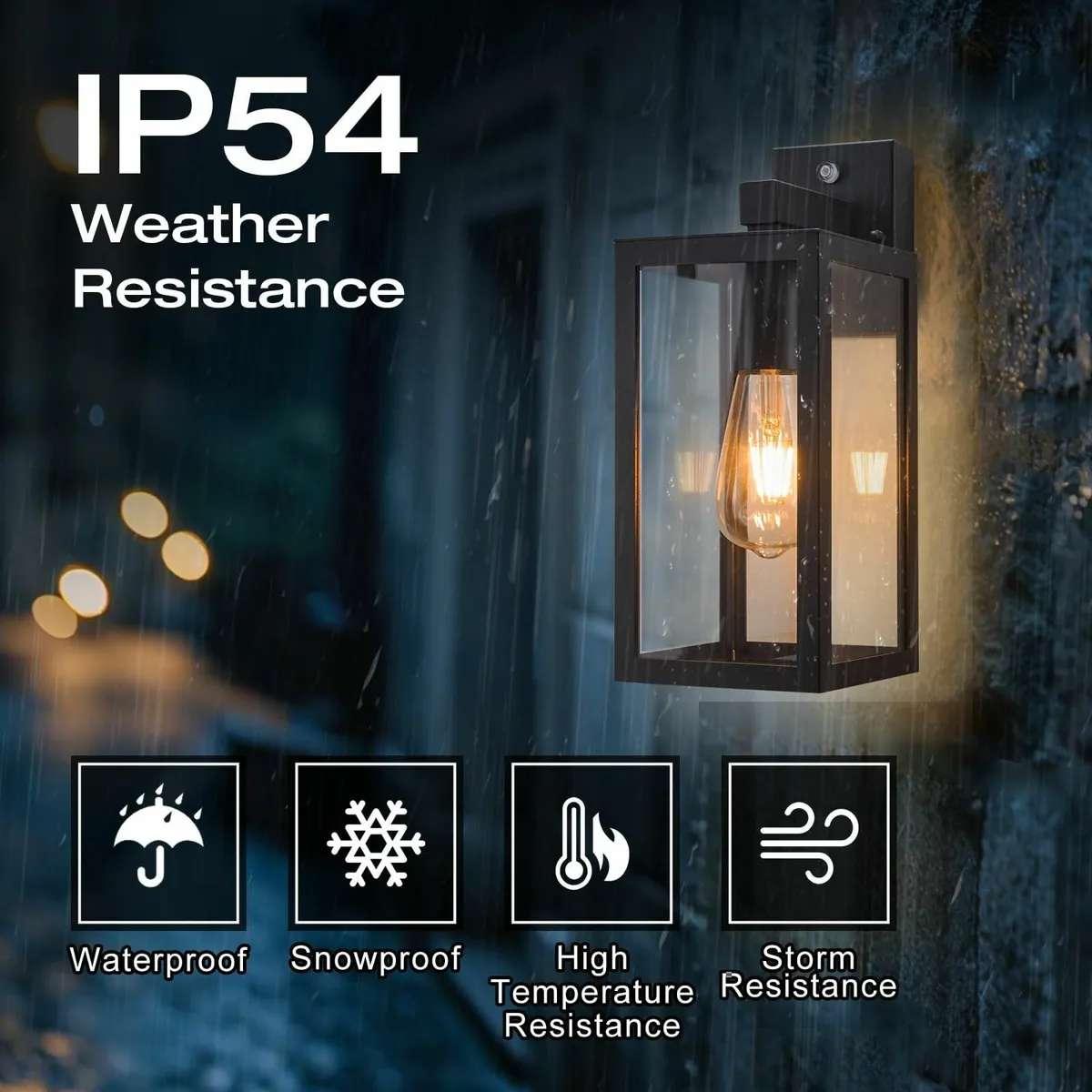 Dusk to Dawn Outdoor Wall Light - IP54 Weatherproo - Image 4