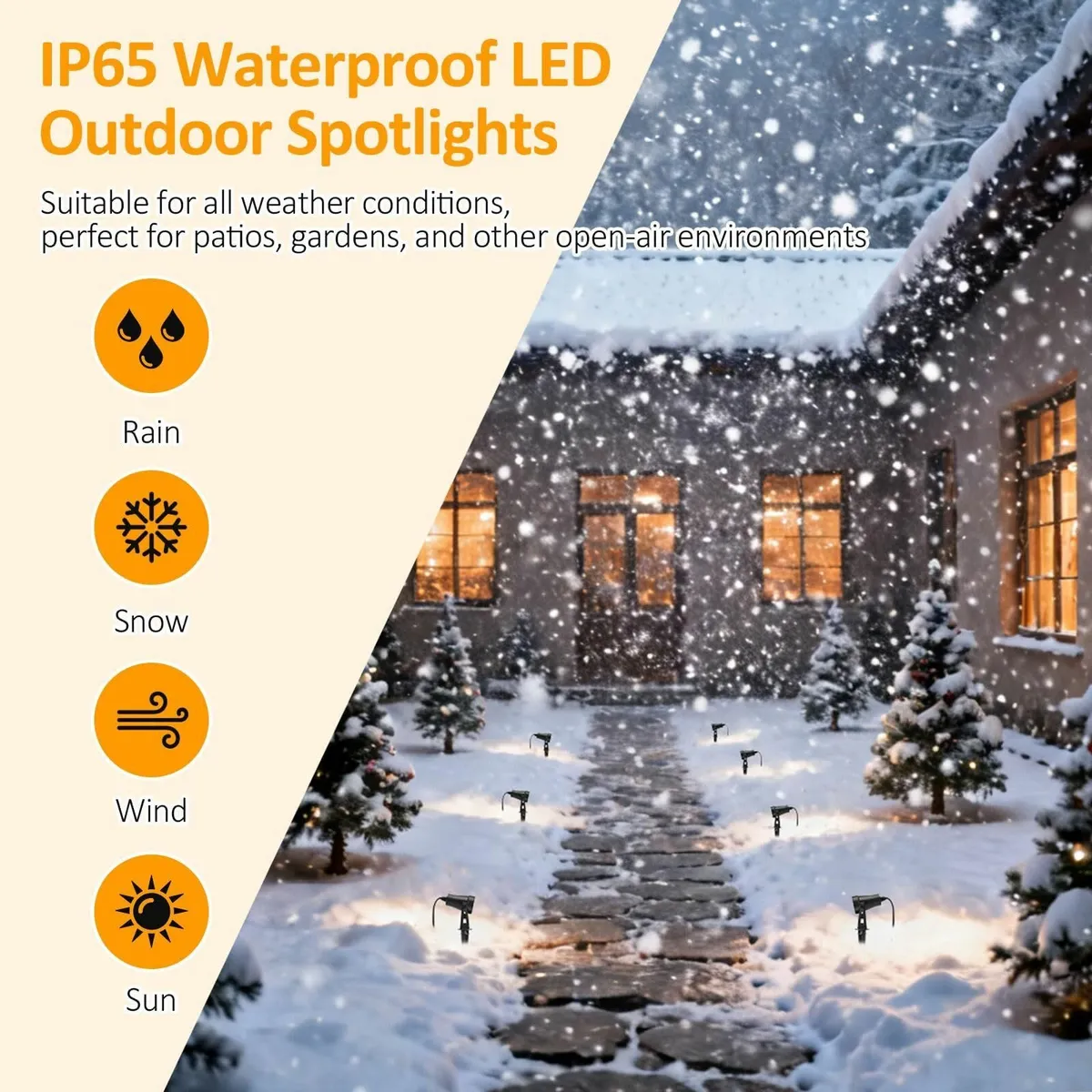 Garden Lights Mains 27m 8-in-1 LED Outdoor - Image 2