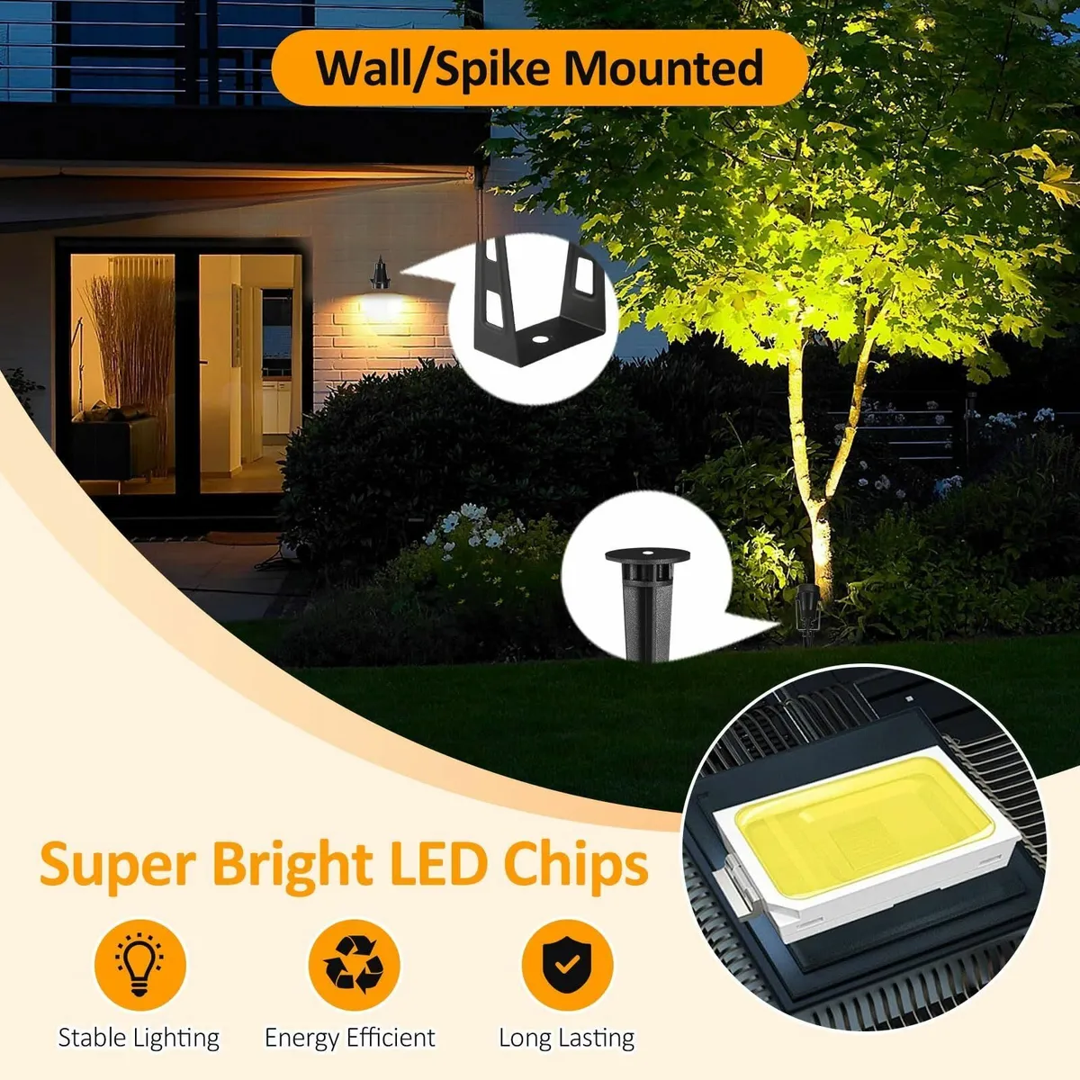 Garden Lights Mains 27m 8-in-1 LED Outdoor - Image 3