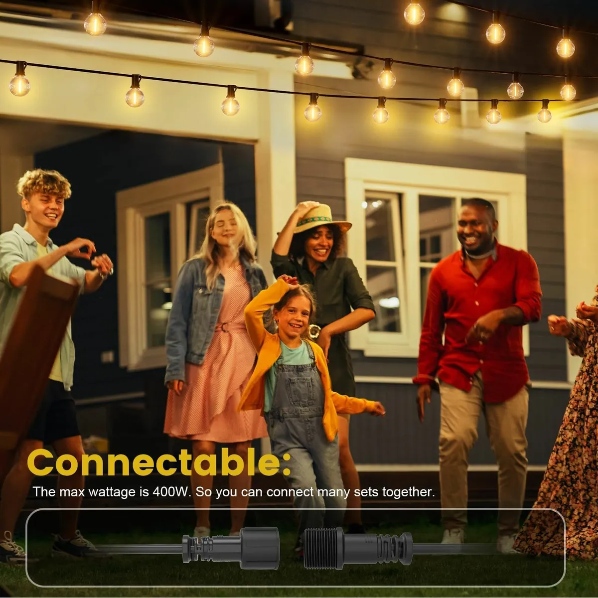 Festoon Lights Outdoor 200FT Mains Powered - Image 4