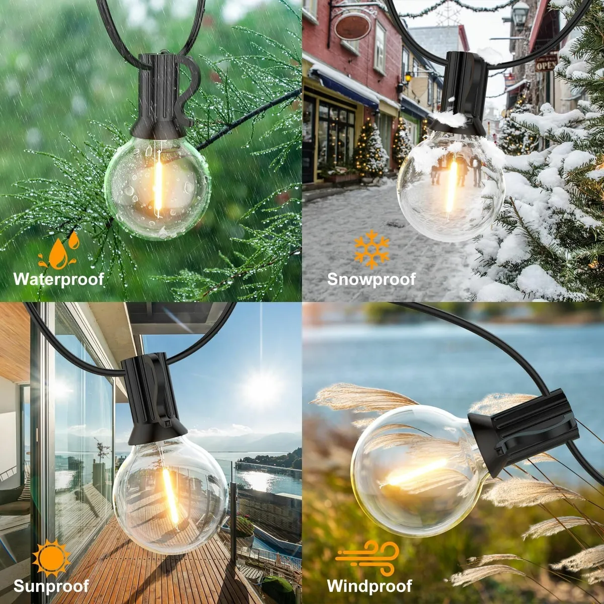 150FT Garden Lights Mains Powered 75+2 Pcs Warm - Image 2