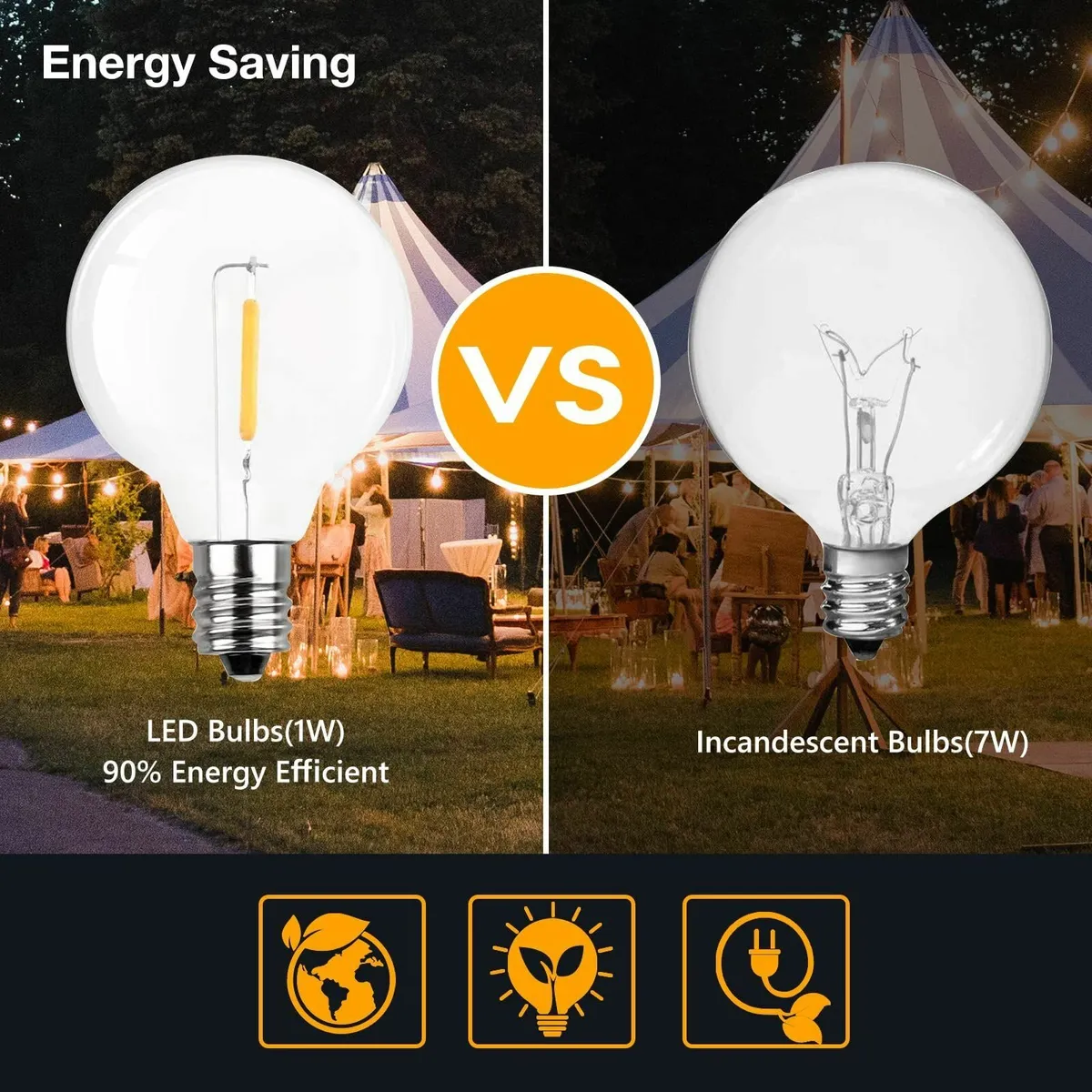 150FT Garden Lights Mains Powered 75+2 Pcs Warm - Image 4