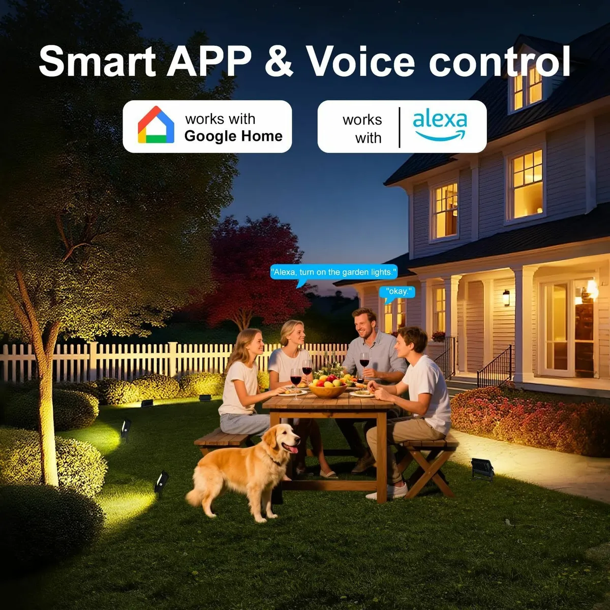 36W LED Floodlights Linkable 4-Pack 4100LM IP67 - Image 3