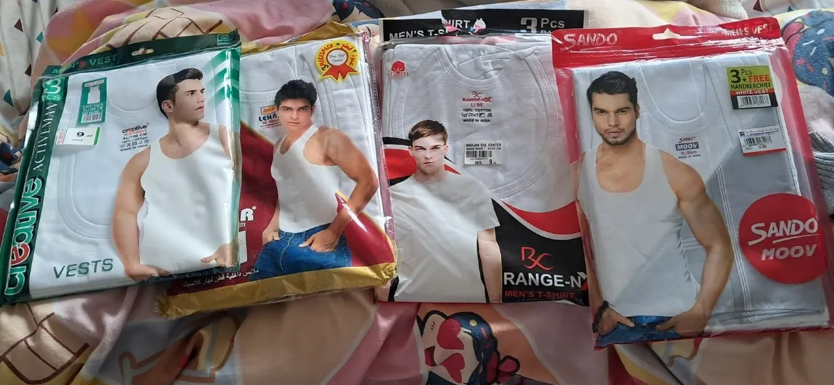 Four vests or Jersey sleeveless packs (12) brand n - Image 2