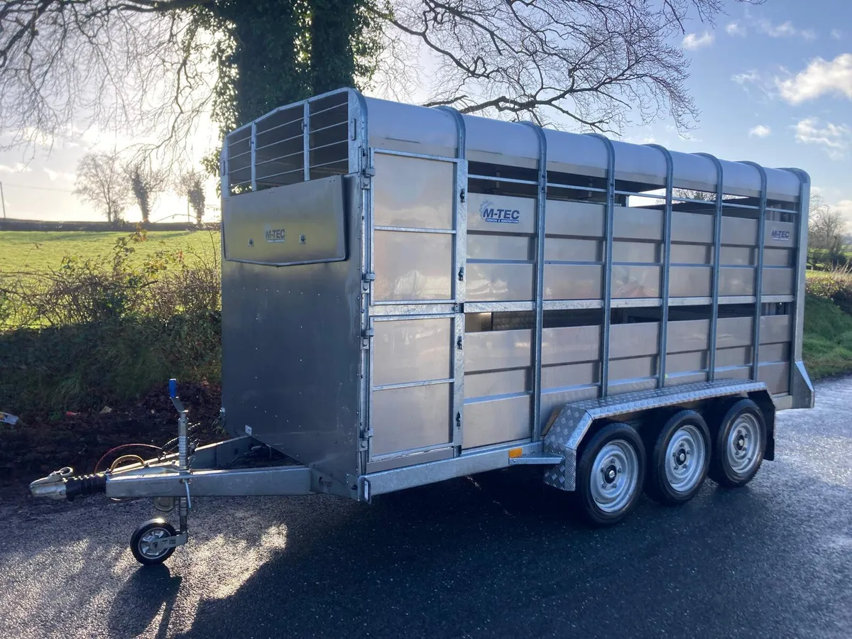 July 2024 M Tec 14x6 Tri Axle Cattle Trailer - Image 1