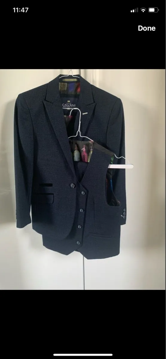 Boys Age 9 Navy Cavani 3 Piece Suit