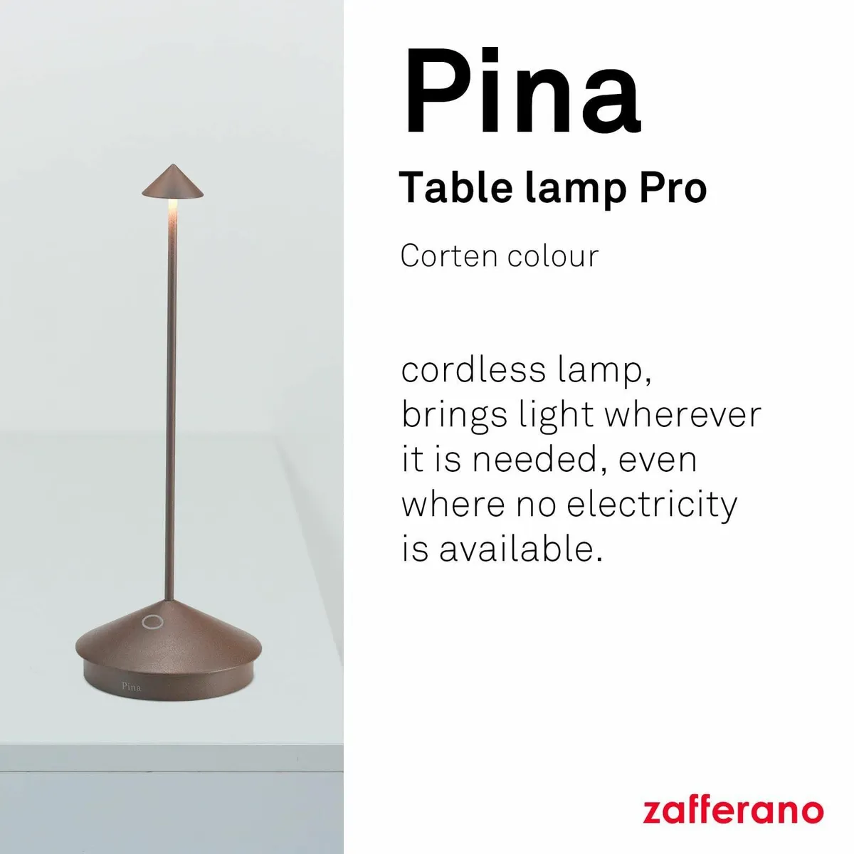Pina Pro Lamp Rechargeable Cordless Table with - Image 3