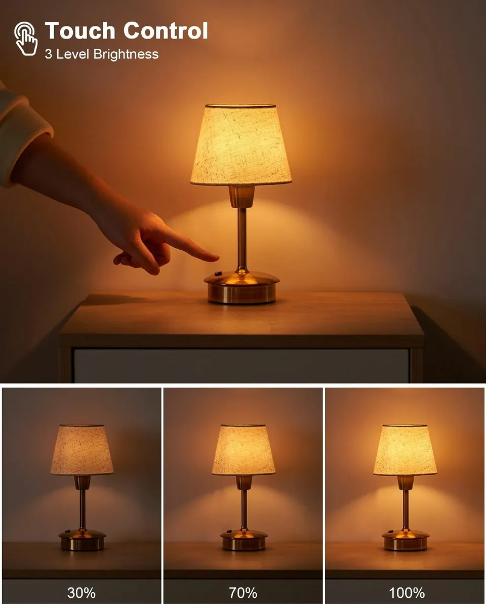 2 Pack Small Cordless Table Lamp 5200mAh Rechargea - Image 3