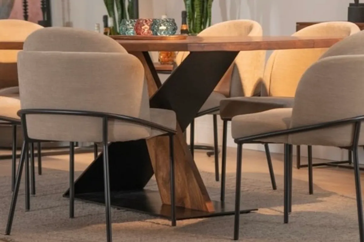 200cm Solid Italian Wood Dining Table Ex Display - Image 2