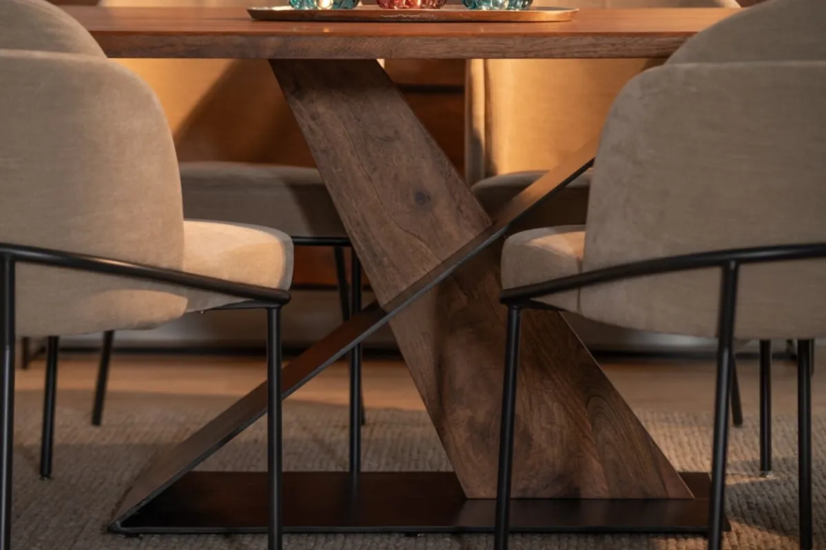 200cm Solid Italian Wood Dining Table Ex Display - Image 3