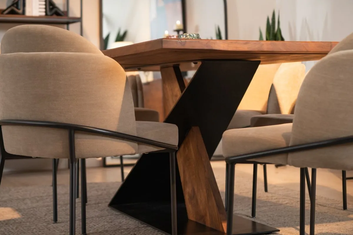 200cm Solid Italian Wood Dining Table Ex Display - Image 4