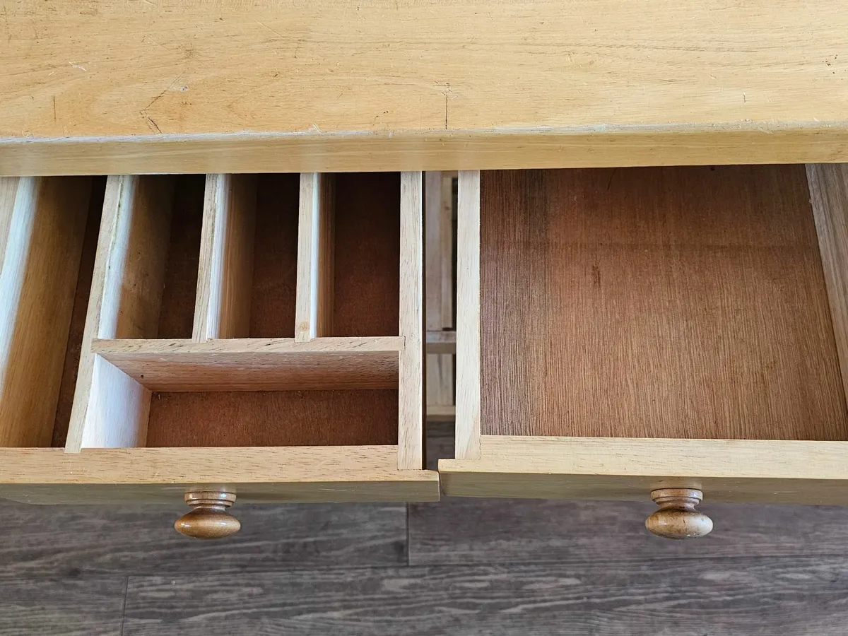 Rolling Wooden Kitchen Island Trolley Storage Cart - Image 3