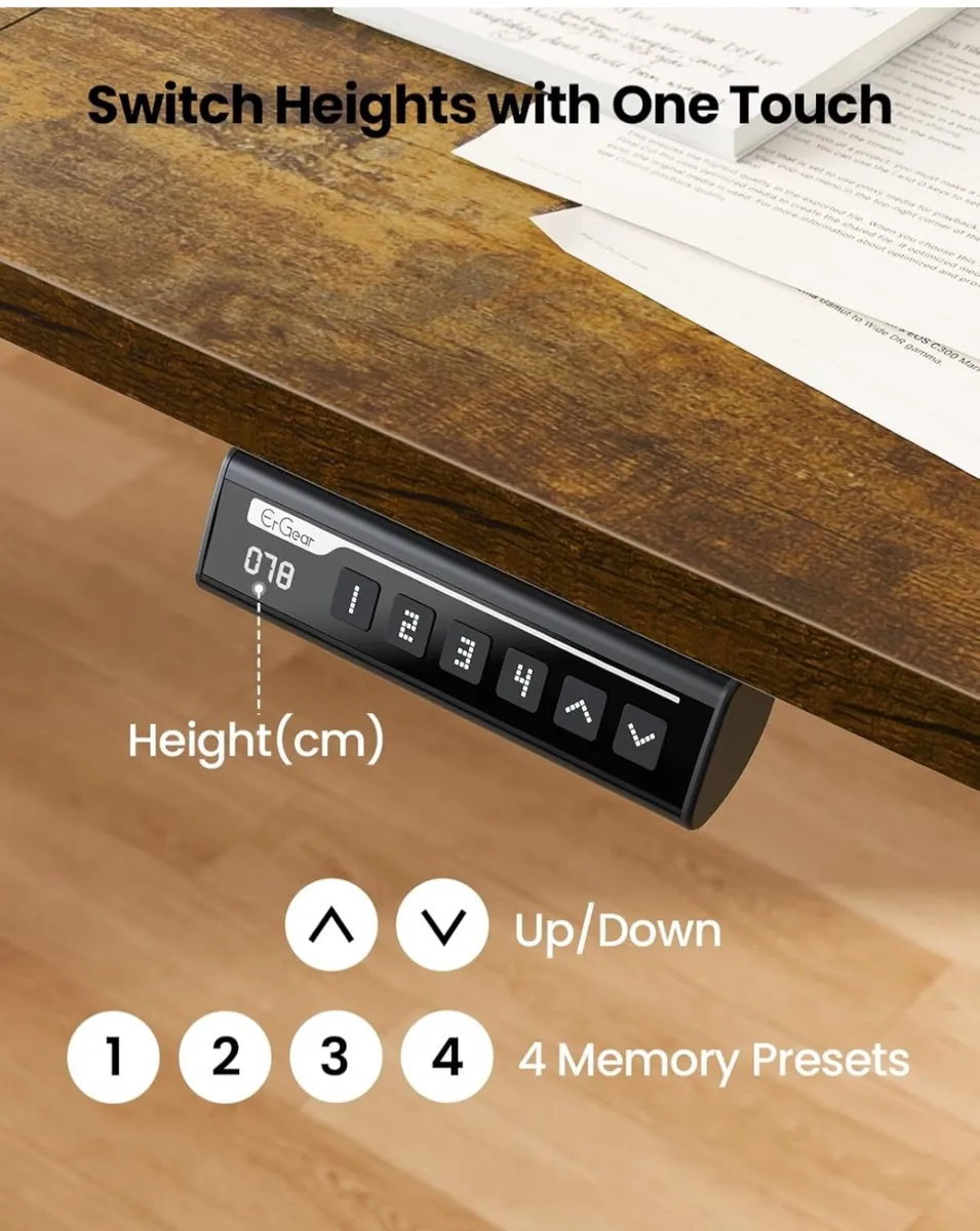 Electric Standing Desk Height Adjustable 120 x 60c - Image 4