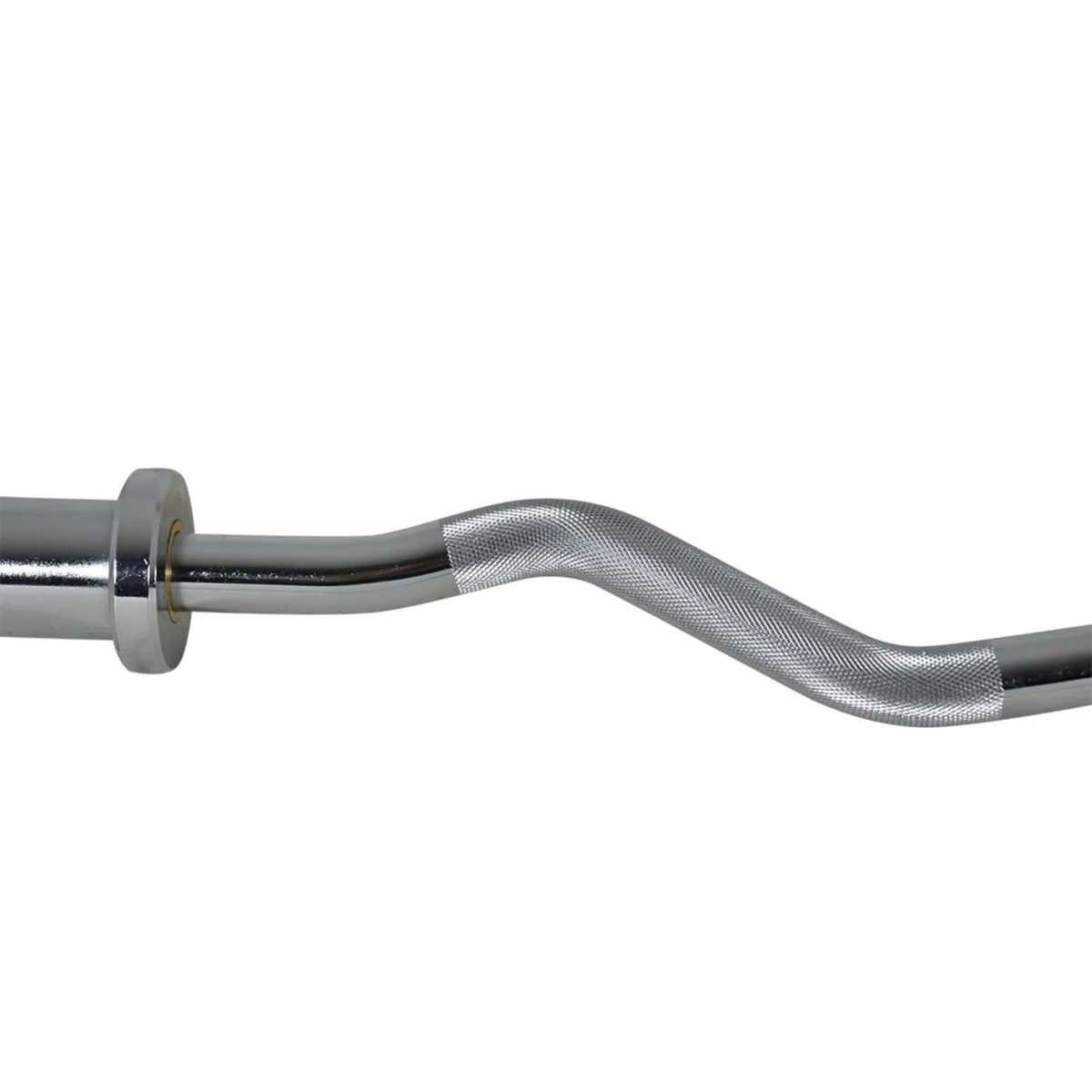 4 Foot Olympic EZ Curl Barbell with Spring Collars - Image 2