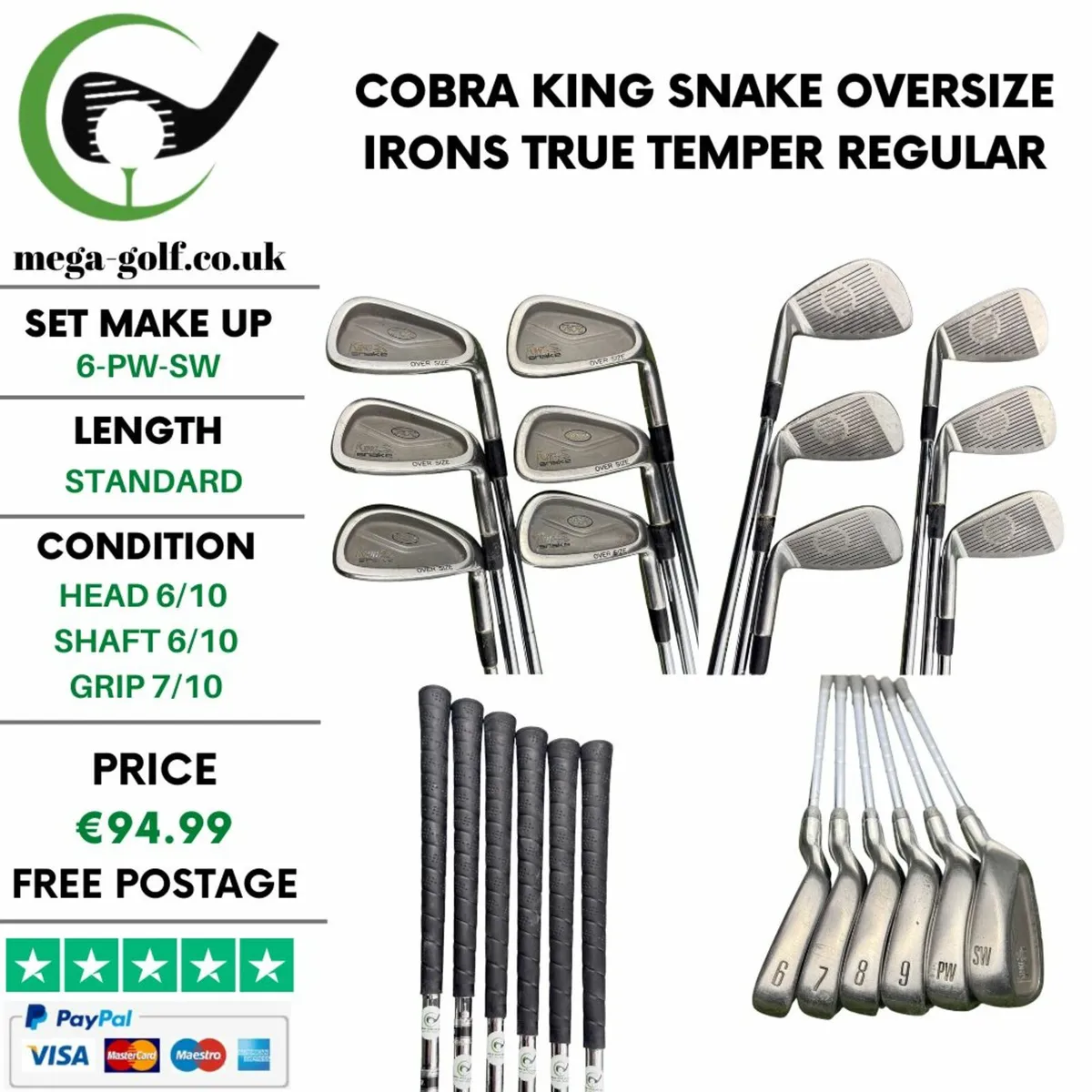 Cobra King Snake Oversize Irons / 6-Pw-Sw /Regular - Image 1