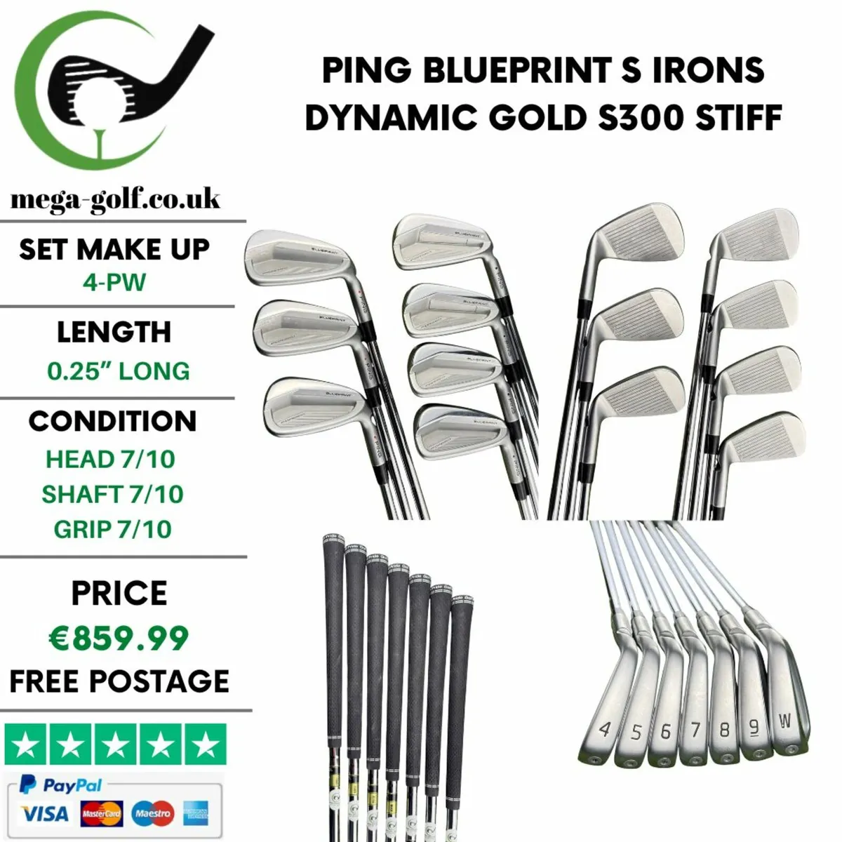Ping Blueprint S Irons / 4-Pw / Stiff - Image 1