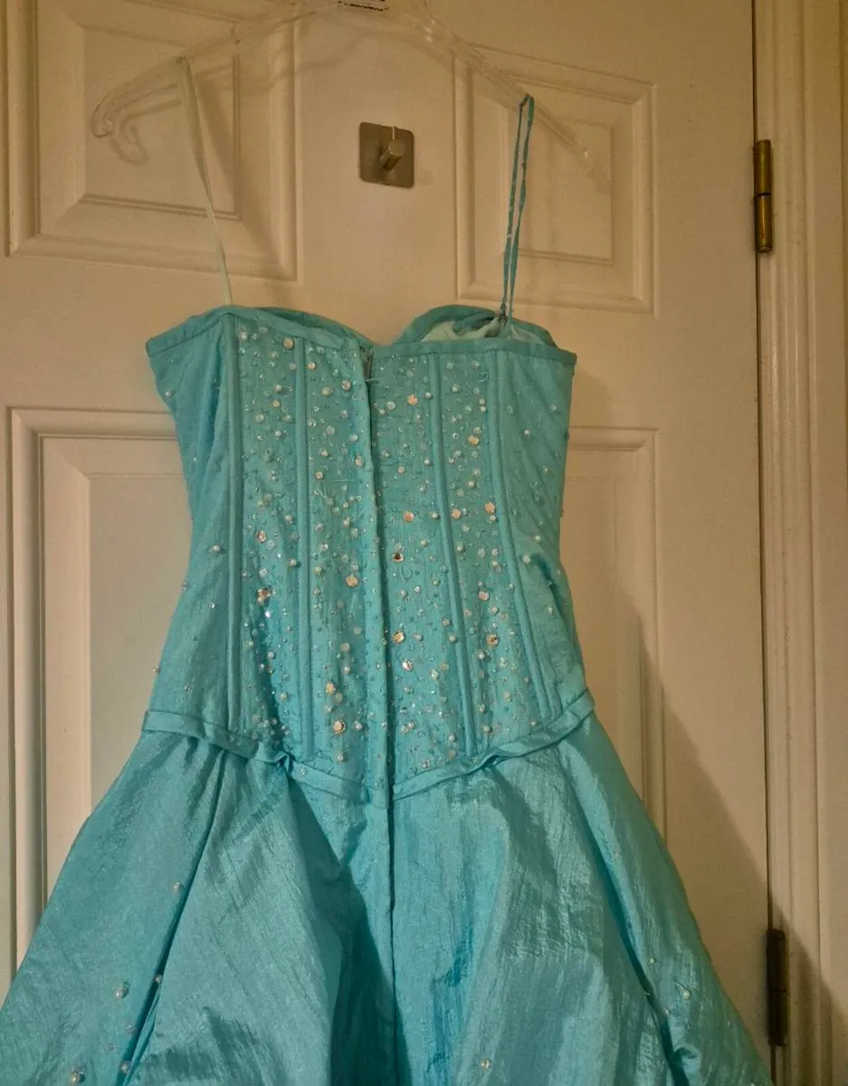 Turquoise Blue Formal / Prom Dress – UK Size 16 - Image 3