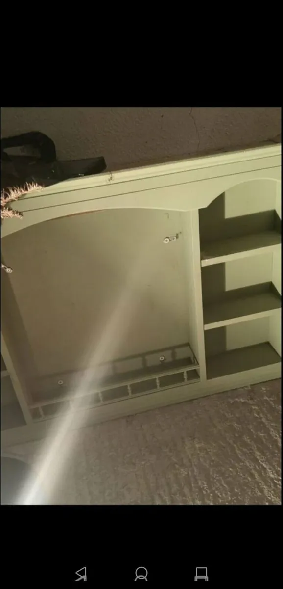 Solid Pine (Painted Green) Bathroom Unit - Image 1