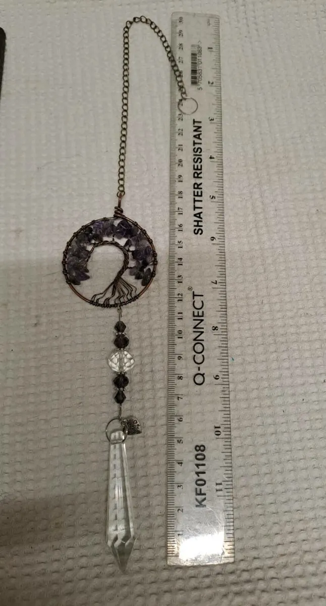 Amethyst Tree of Life Crystal Hanging / Suncatcher - Image 3