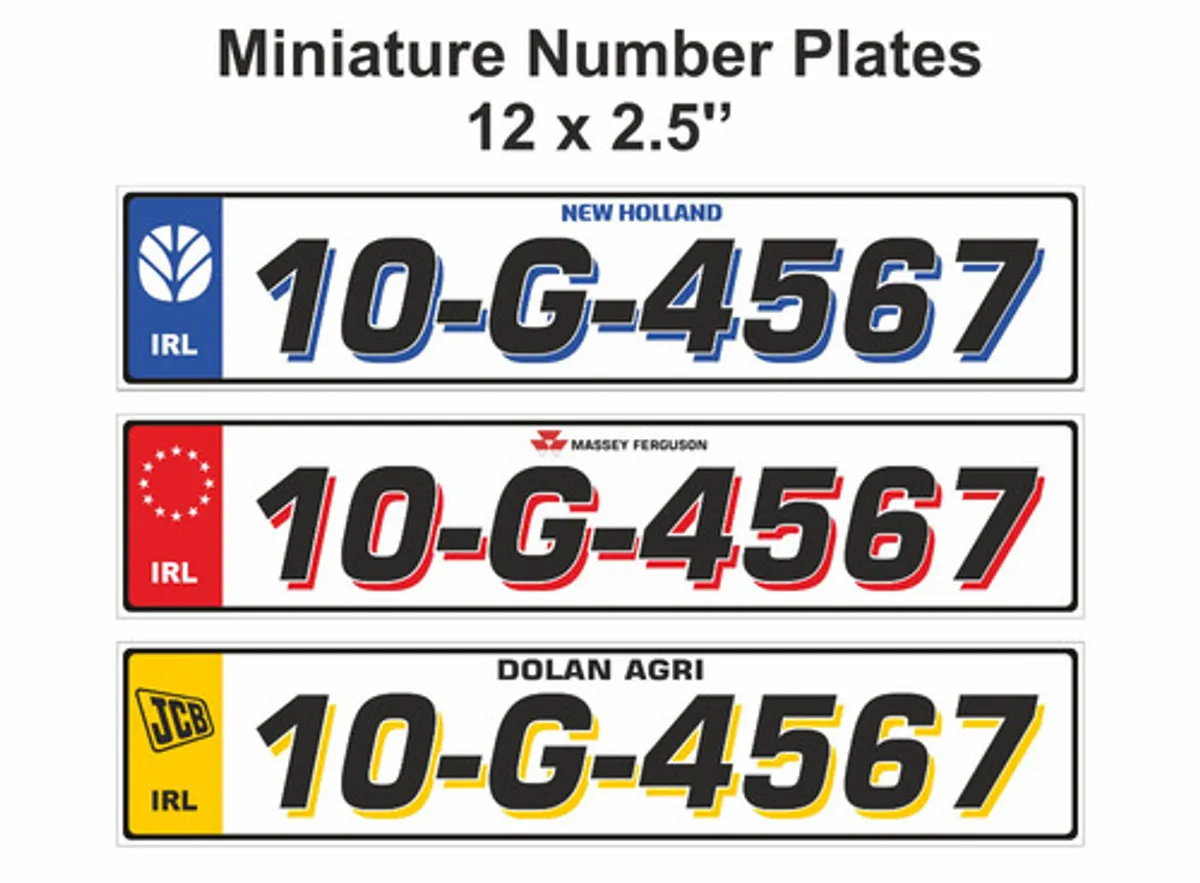 Small Number Plates - Tractor / Agri / Machinery - Image 2