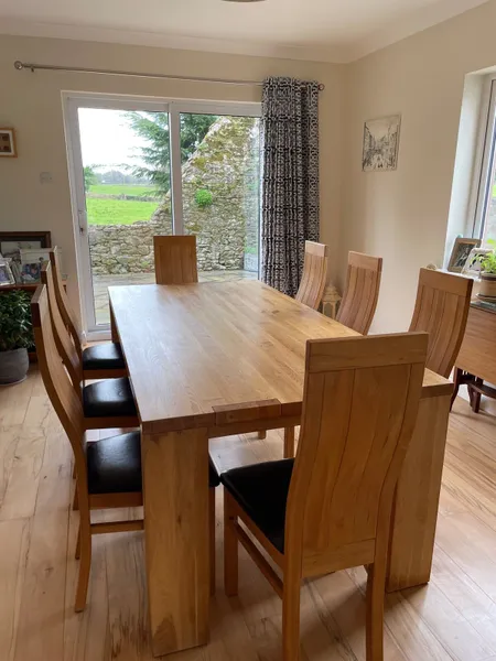 Large oak dining on sale room table