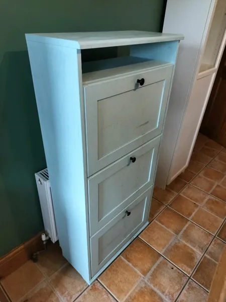 Brusali Tall Shoe Cupboard Ikea BRUSALI Wardrobe With Doors White