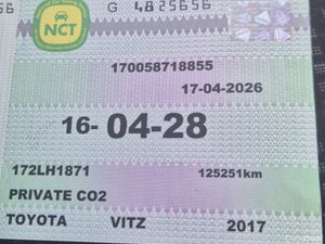 Toyota Yaris Vitz Hybrid 1.5 2017 NEW NCT 04-28 - Image 2