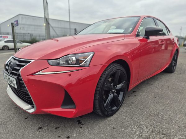 Lexus IS Saloon, Petrol Hybrid, 2017, Red
