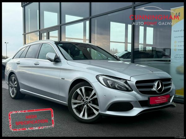 Mercedes-Benz C-Class Estate, Petrol Plug-in Hybrid, 2018, Silver