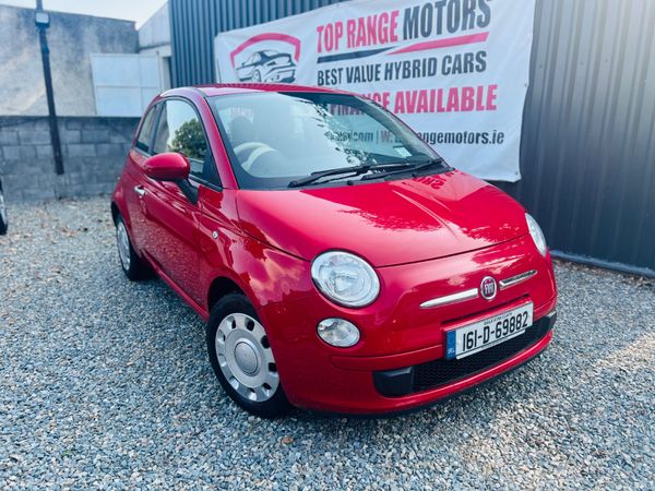 Fiat 500 Hatchback, Petrol, 2016, Red
