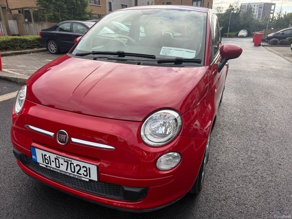 Fiat 500 Hatchback, Petrol, 2016, Red