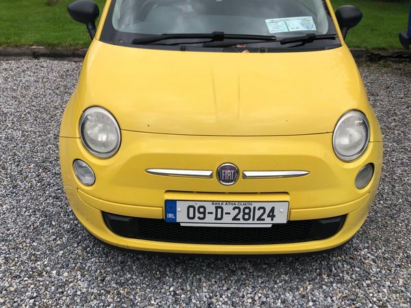 Fiat 500 Hatchback, Petrol, 2009, Yellow
