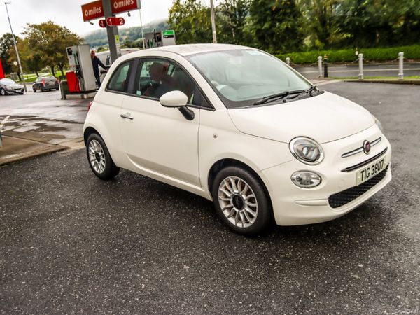 Fiat 500 Hatchback, Petrol, 2018, White