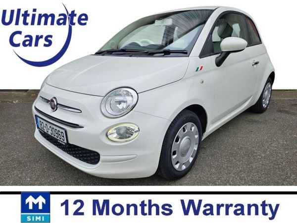 Fiat 500 Hatchback, Petrol, 2018, White