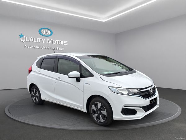 Honda Fit Hatchback, Petrol Hybrid, 2019, White