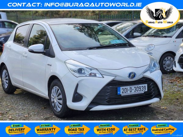 Toyota Vitz Hatchback, Petrol Hybrid, 2020, White