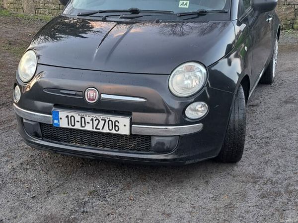 Fiat 500 Hatchback, Petrol, 2010, Black