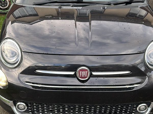 Fiat 500 Hatchback, Petrol, 2017, Black