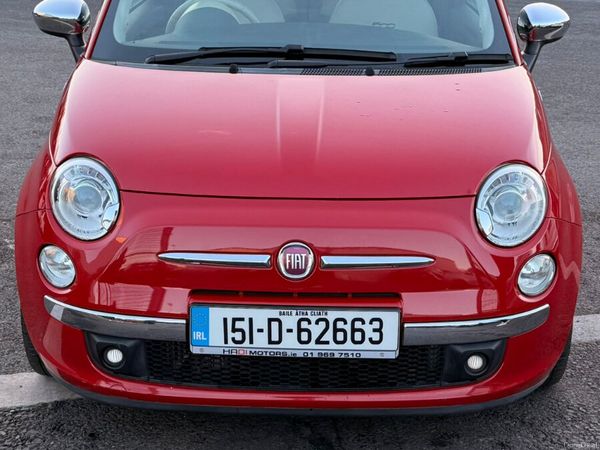 Fiat 500 Hatchback, Petrol, 2015, Red