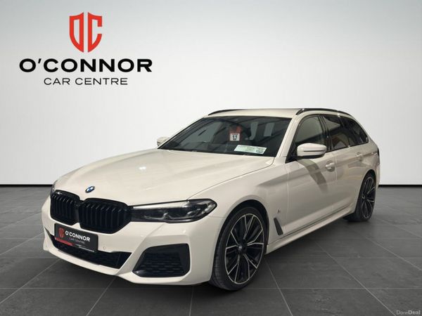 BMW 5-Series Estate, Diesel Plug-in Hybrid, 2022, White