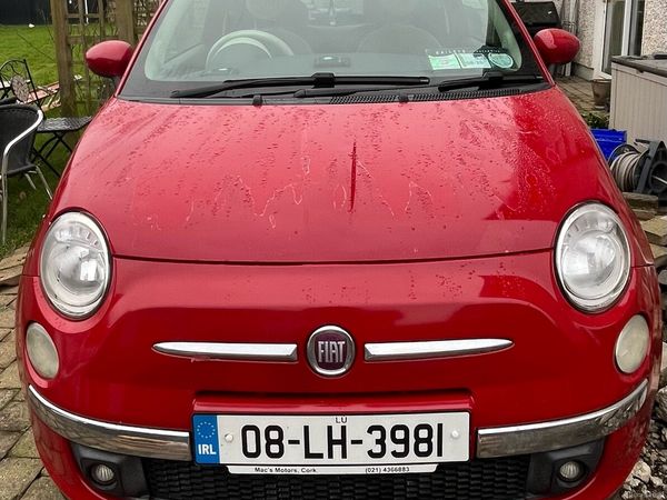 Fiat 500 Hatchback, Petrol, 2008, Red