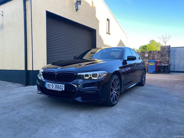 BMW 5-Series Saloon, Petrol Plug-in Hybrid, 2018, Black