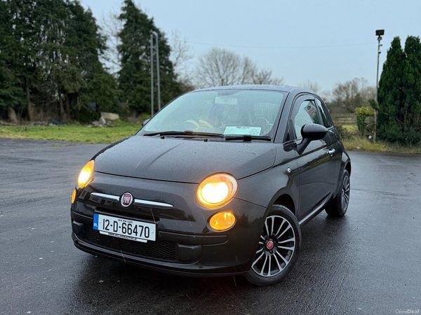 Fiat 500 Hatchback, Petrol, 2012, Black