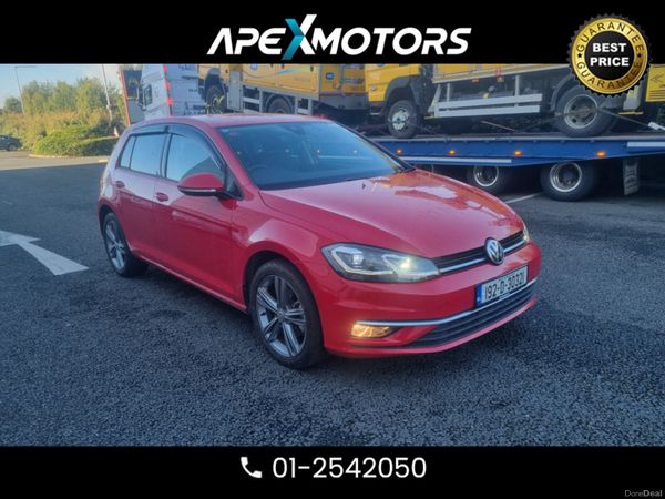 Volkswagen Golf Hatchback, Petrol, 2019, Red