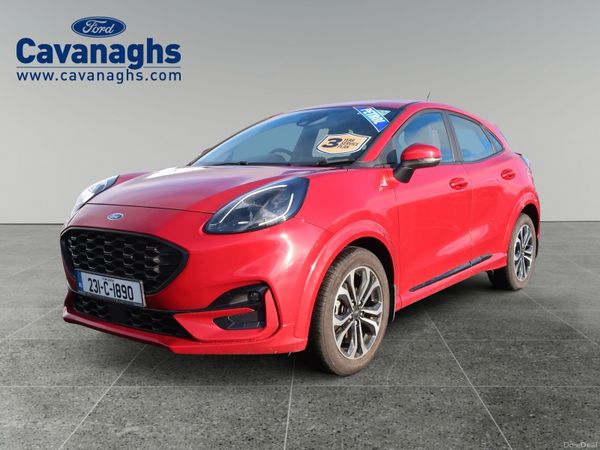 Ford Puma MPV, Petrol Hybrid, 2023, Red