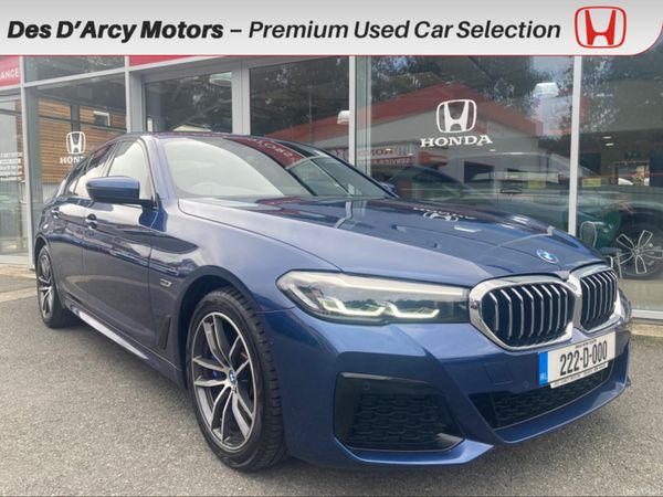 BMW 5-Series Saloon, Petrol Plug-in Hybrid, 2022, Blue