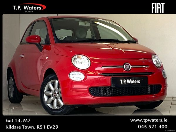 Fiat 500 Hatchback, Petrol, 2018, Red