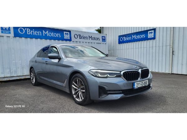 BMW 5-Series Saloon, Diesel Hybrid, 2021, Blue