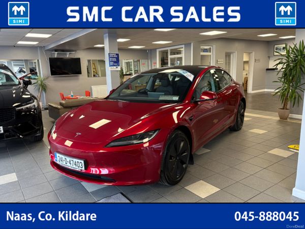 Tesla Model 3 Saloon, Electric, 2024, Red